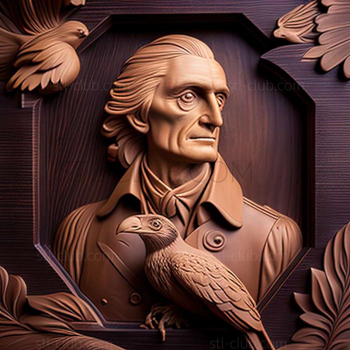 3D model John James Audubon American artist (STL)